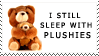 i still sleep with plushies